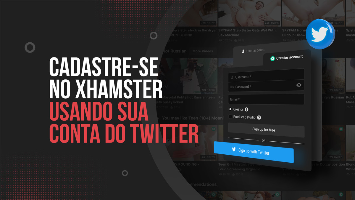 Cadastre-se no xHamster usando sua conta do Twitter | xHamster